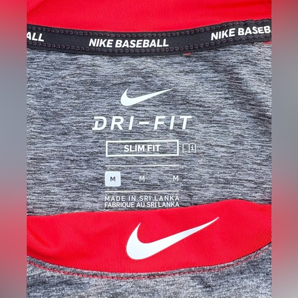 NIKE Baseball Dri-Fit Slim Fit NIKE PRO 3/4 Length Sleeve T-Shirt Sz MD EUC - Picture 2 of 3